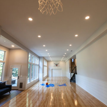 Two-Tiered Basement Designed for Family Fun