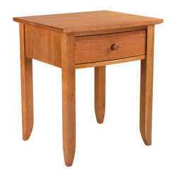 Bow-Front 1-Drawer Nightstand - Nightstands And Bedside Tables