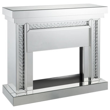 90272 Fireplace, Mirrored and Faux Crystals