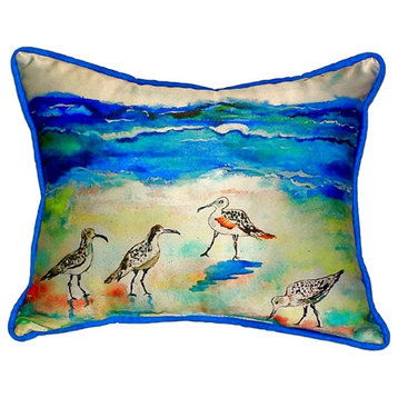 Betsy's Sandpipers Small Indoor/Outdoor Pillow 11x14 - Set of Two