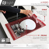 Stylish Multipurpose Over Sink Roll-Up Dish Drying Rack, Red