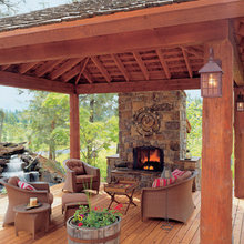 Covered Deck Fireplace