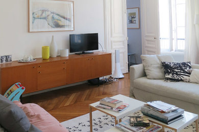 Idée de décoration pour un salon vintage.