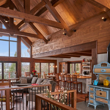 Timber lake house - Maison bord de lac en charpente de bois massif