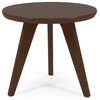 Satellite End Round 18 Table, Chocolate Brown