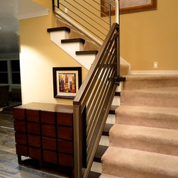 Modern Horizontal Wood capped Rails - Home Improvement