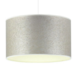 Pearl Grey Drum Pendant - Pendant Lighting