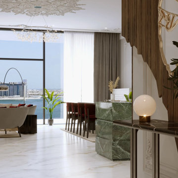 LUXURY APARTMENT INTERIOR DESIGN IN THE PALM JUMEIRAH, DUBAI