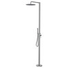Free Standing Outdoor Shower with Handheld Shower, Brushed Nickel