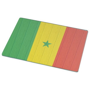 Cameroon Flag On Distressed Wood Cutting Board