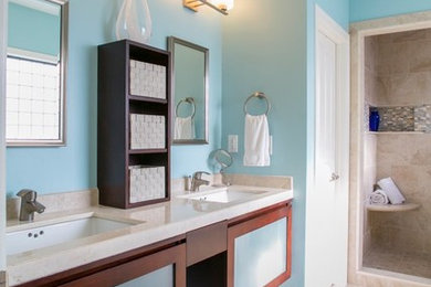Example of a trendy bathroom design in Other
