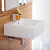 Voltaire 18" Square Ceramic Wall Hung Sink