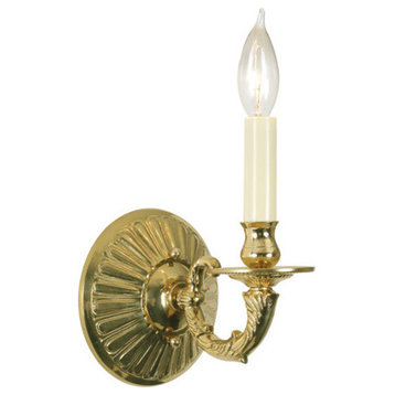 Two light louie cast brass wall sconce, Polished Brass