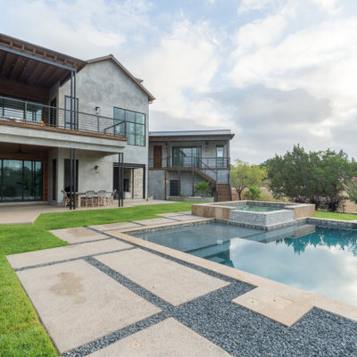 Inspiration for a modern exterior home remodel in Charlotte