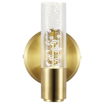 JONATHAN Y Lighting JYL7222 Bolha 8" Tall LED Bathroom Sconce - Brass Gold