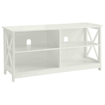 Pemberly Row Transitional Wood TV Stand for TVs up to 47" in White