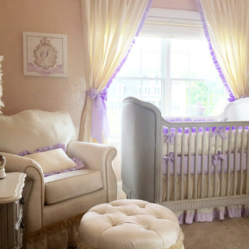 Princess Nursery in Lavender with Glitter Wall