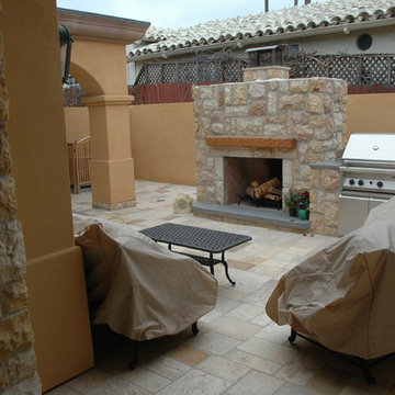 Patio layout showcasing our unique stone elements in architectural settings.