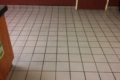 Before and after commercial tile cleaning Denny's Shelton, WA