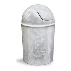 Umbra Mini Waste Can, 1.5 Gallon With Swing Lid, White Onyx