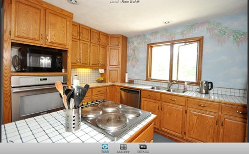 Oak Cabinets What Countertop And, Oak Cabinets With White Countertops