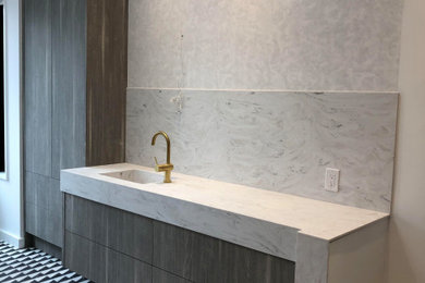 Inspiration for a contemporary bathroom remodel in Toronto