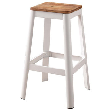 ACME Jacotte Bar Stool in Natural and White