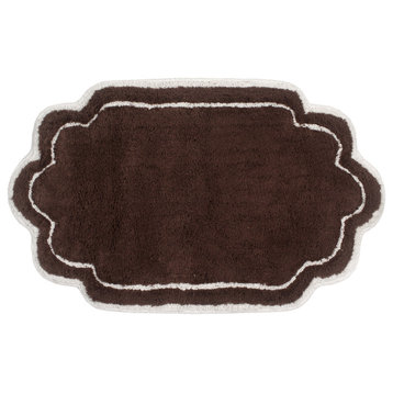 Allure Collection Absorbent Cotton Machine Washable Rug 21"x34", Brown