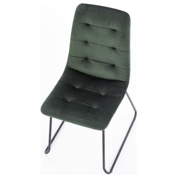 STELLA Dining Chairs, set of 4 , Dark Green
