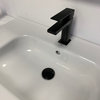 Black Pop-Up Bathroom Sink for basins with and without overflow hole