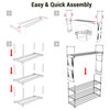 4 Tier Metal Shoe Rack Shelf 16 Pairs Storage Organizer Holder Stand Entryway