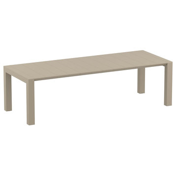 Compamia Vegas XL Extendable 102"-118" Dining Table, Taupe