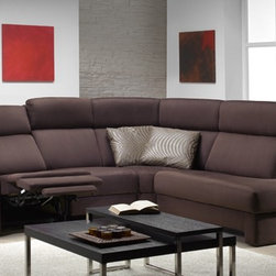 Hera Sectional Sofa with Recliner, ROM Belgium - Sectional Sofas