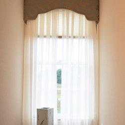 shaped cornice , Potomac MD - Window Treatments