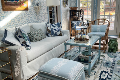 Example of a huge beach style home design design in Other