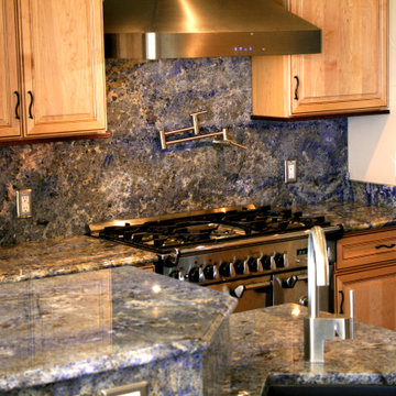A Striking Blue Kitchen- Blue Bahia