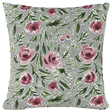 18" Decorative Pillow, Lucha Rose Dove Grey