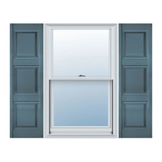 12" x 58" Lifetime Vinyl Custom 3-Equal Raised Panel Shutters, Blue 004