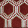 Square 11'x11' Modern Flair Scarlet, Carpet Rug, 40 oz Nylon