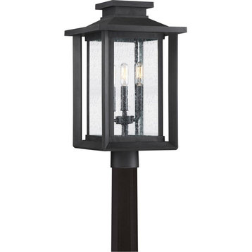 3 Light Outdoor Post Lantern-Earth Black Finish - Outdoor - Post Lights