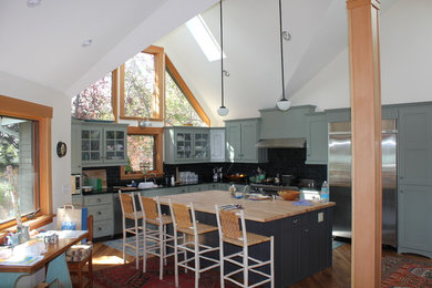 Elegant kitchen photo in Denver