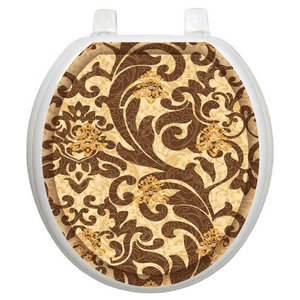 Size Elongated Tidal Treasures Seashells Toilet Tattoos Toilet Seat Cover Decal