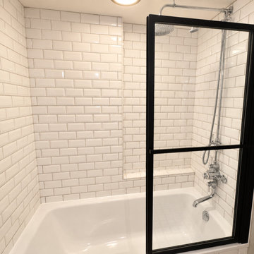 Salle de bain au style rétro contemporain