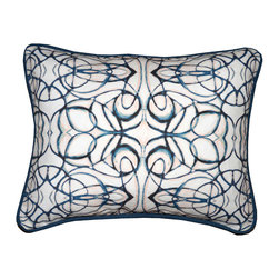 1515 Peach Teal Lumbar Pillows - Decorative Pillows