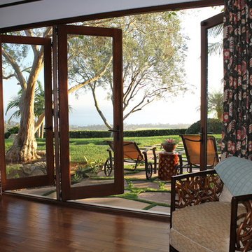 Bi-Fold Doors and Windows on a Mediterranean Style Home