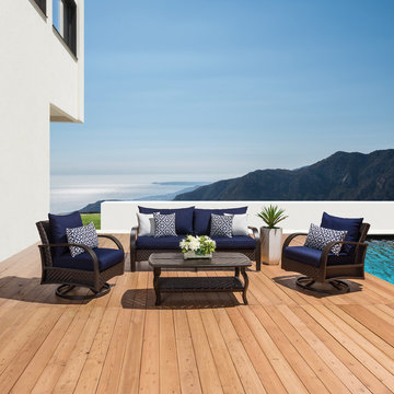 Barcelo™ 4pc Motion Club & Sofa Set - Navy Blue