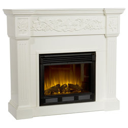 Traditional Indoor Fireplaces Huntington Electric Fireplace, Ivory