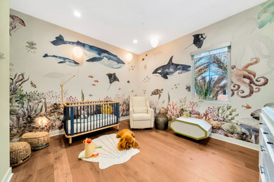 Inspiration for a modern nursery remodel in Orange County