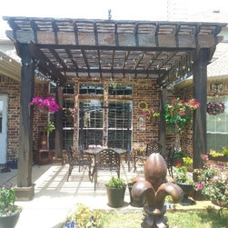 CEDAR PERGOLA with a custom stain - Products