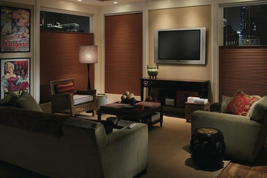 Trendy family room photo in Atlanta